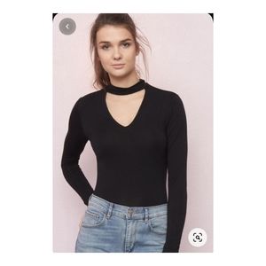 Garage Choker Bodycon Long Sleeve Top